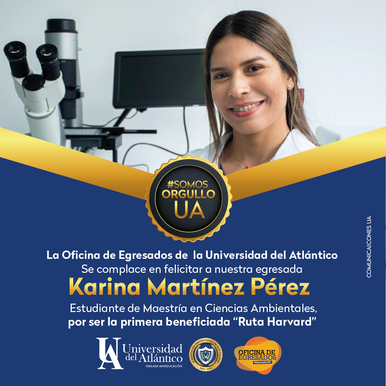 felicitaciones egresados ruta harvard Karina