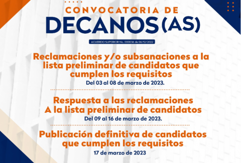 convocatoria decanos