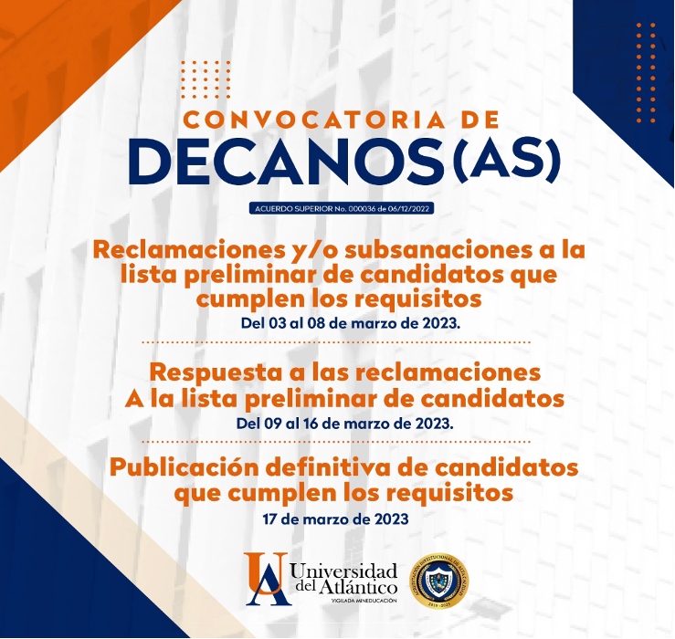 convocatoria decanos