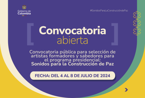 Convocatoria sonidos para la construccion de paz