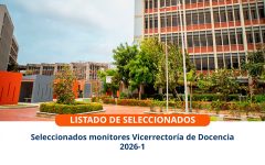 Seleccionados monitores Vicerrectoría de Docencia