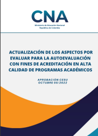 Actualización de los aspectos por evaluar para la autoevaluacion